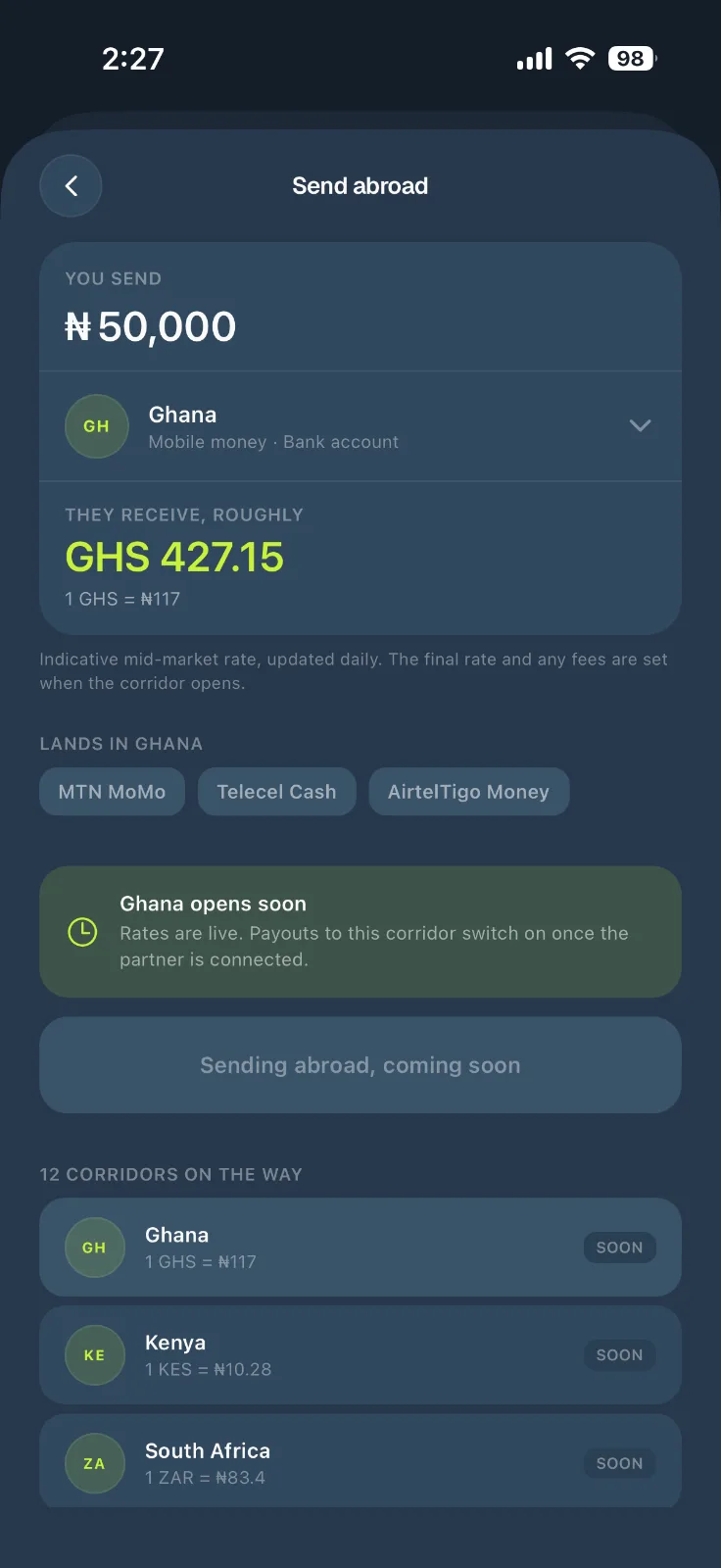 Link Pay screen 2